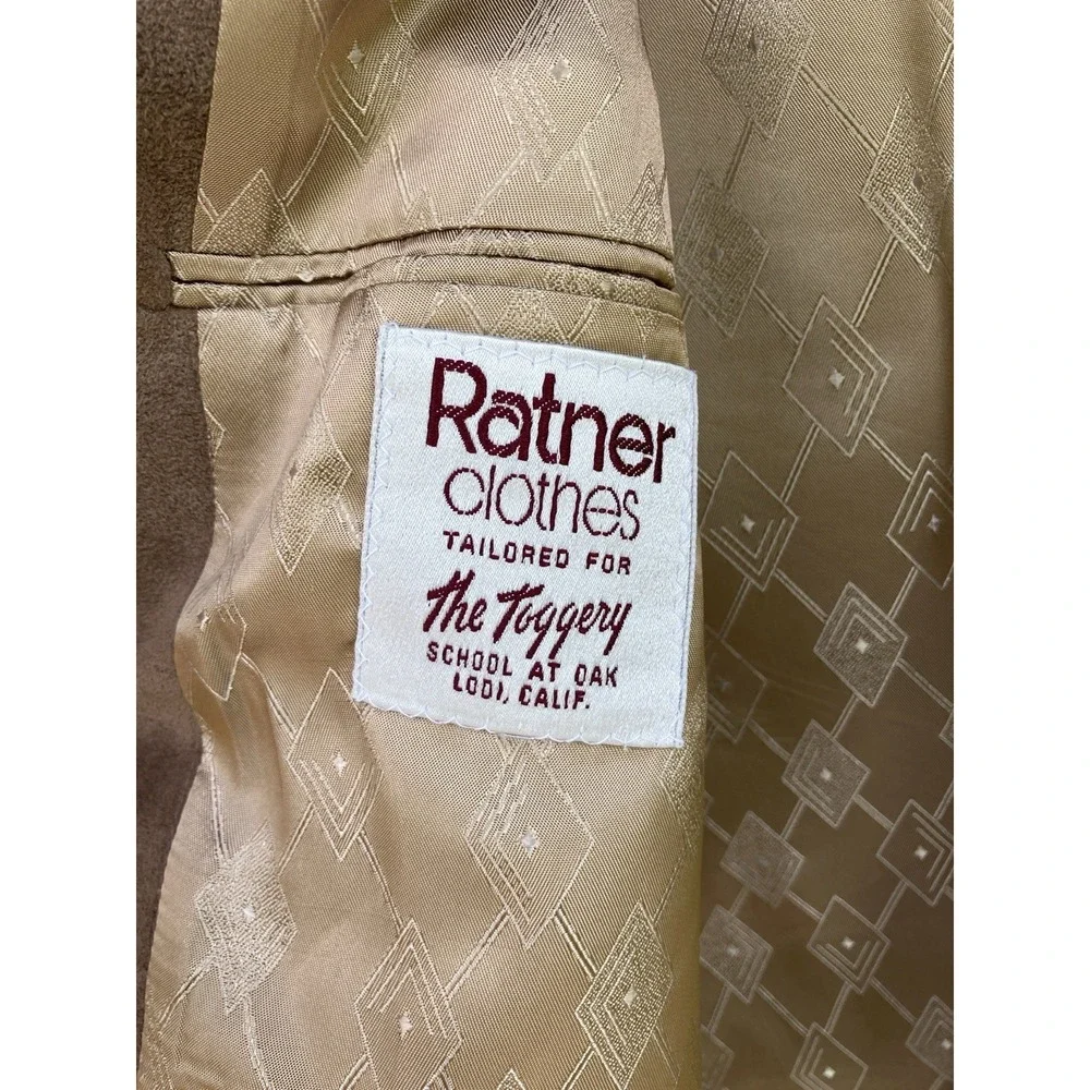 Vintage Ratner Clothes Ultrasuede Sport Coat Blazer 40R